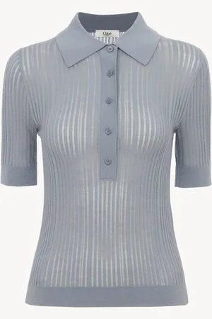 Chloé Polo aderente in maglia di lana Taglia XS 100% Lana