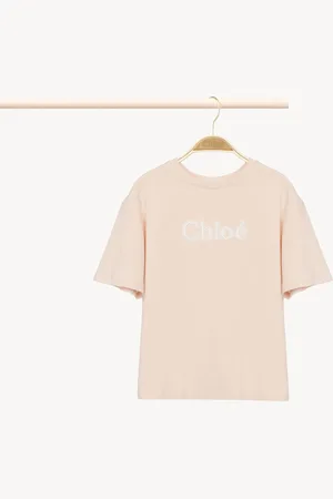 Chloé T-shirt con logo Taglia 4 100% Cotone