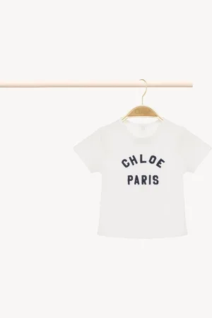 Chloé T-shirt con logo Taglia 9-12 100% Cotone