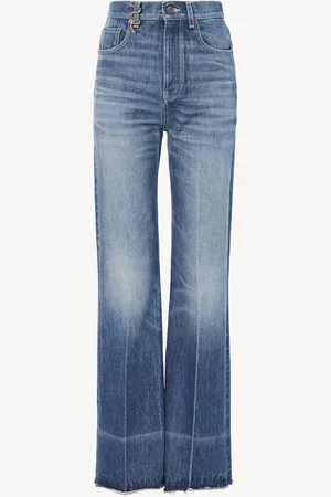 Chloé Jeans bootcut a vita alta in denim Taglia 28 100% Cotone