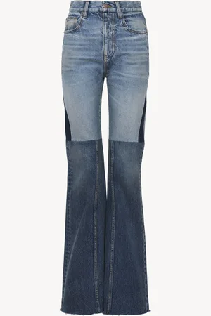 Chloé Jeans patchwork svasati in denim Taglia 28 100% Cotone