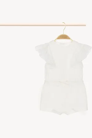Chloé Tuta corta Bianco Taglia 3 100% Cotone