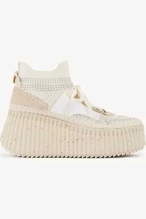 Chloé Sneaker con zeppa Nama Taglia 42 88% Poliestere, 12% Poliuretano, Pelle di bovino