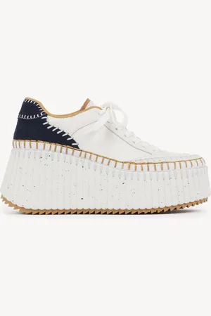 Chloé Sneakers con zeppa Nama Taglia 42 100% Pelle di bovino