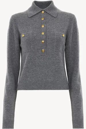 Chloé Pullover polo in lana e cashmere Taglia XS 70% Lana, 30% Cachemire
