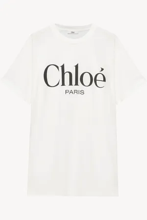 Chloé T-shirt oversize con logo in jersey di cotone Taglia XS 100% Cotone
