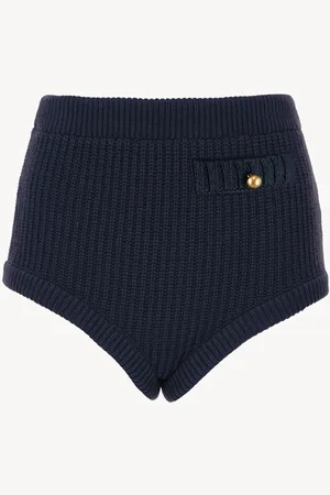 Chloé Mini shorts a vita alta in lana e cashmere Taglia M 70% Lana, 30% Cachemire