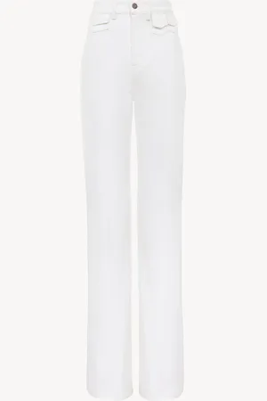 Chloé Jeans flare a vita alta in denim Taglia 48 100% Cotone