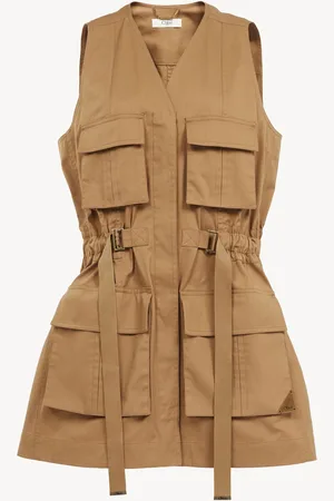 Chloé Gilet utilitario in leggera gabardine di cotone Taglia 44 100% Cotone, Horn Bubalus Bubalis, Farmed, COO India