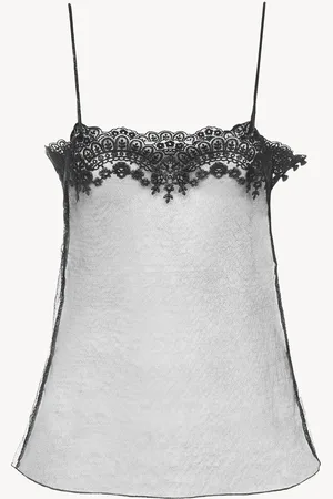Chloé Canotta aderente in pizzo ricamato Taglia 42 80% Viscosa, 20% Poliammide