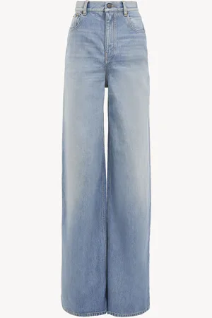Chloé Jeans a gamba ampia e vita alta in denim Taglia 26 100% Cotone