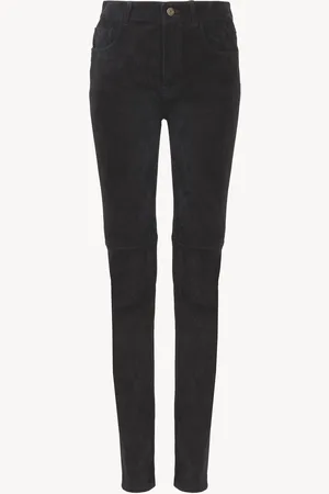 Chloé Pantaloni skinny in pelle scamosciata stretch Taglia 42 100% Pelle di agnello