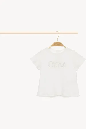 Chloé T-shirt con logo Chloé Taglia 3 100% Cotone