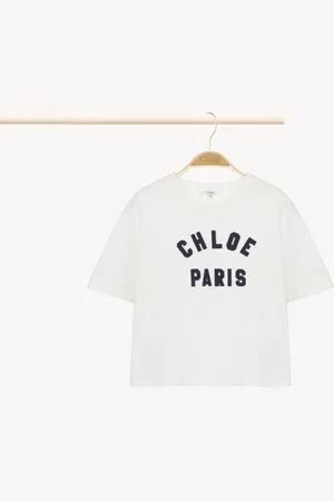 Chloé T-shirt con logo Taglia 4 100% Cotone