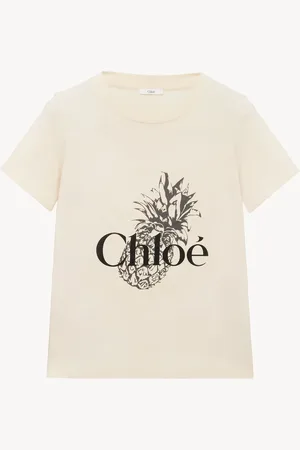 Chloé T-shirt baby fit con logo in jersey di cotone Taglia S 100% Cotone