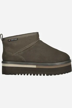 Tommy Hilfiger Suede Flatform Boot W - Scarponcino - Donna