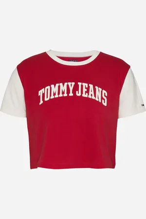 Tommy Hilfiger Crop Raglan Varsity W - T-shirt - Donna