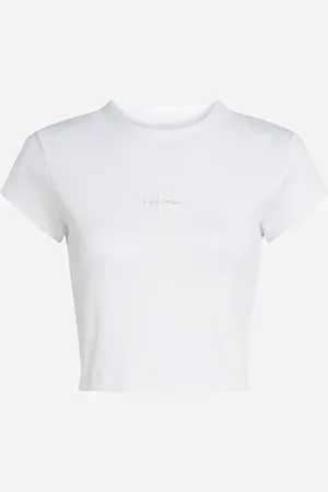 Calvin Klein Rib Monogram W - T-shirt - Donna