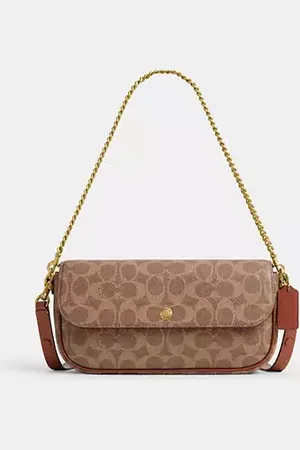 Coach Borsa a catena con patta Brook in tela Signature