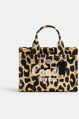 Coach Borsa larga Cargo 20 con stampa leopardata