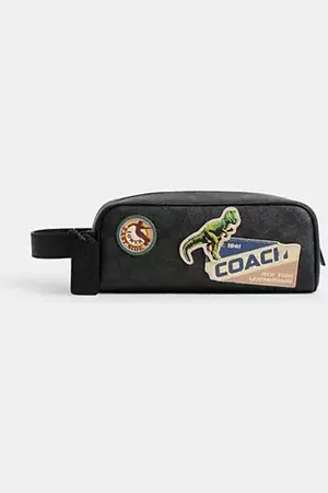 Coach Trousse Da Viaggio In Tela Signature Con Toppe