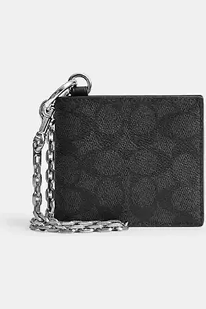 Coach Portafoglio porta banconote in tela esclusiva con catena