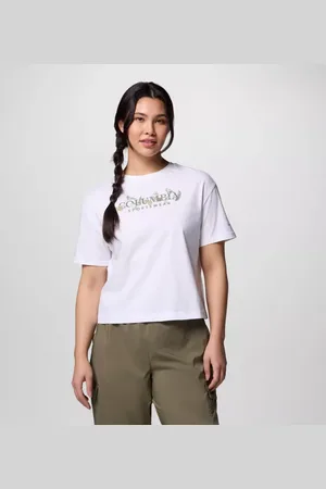 Columbia T-shirt stampata cropped e rilassata Rolling Bend