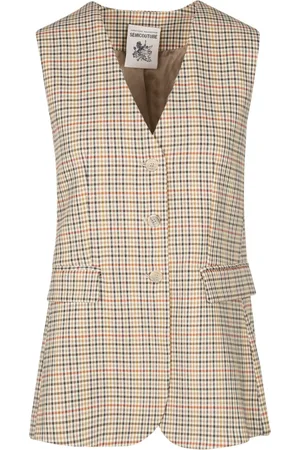 Semi Couture Gilet - 440503 - Beige/Rosso