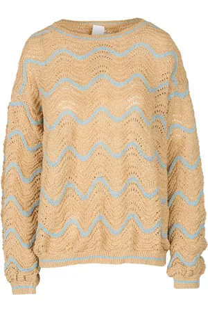 La Femme Blanche Maglia - 451436 - Beige/Azzurro