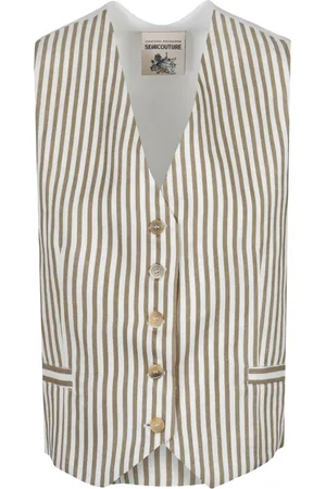 Semi Couture Gilet - 450782 - Bianco/Kaki