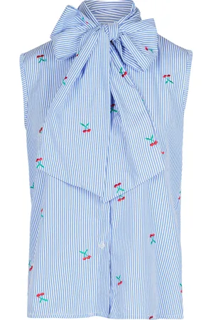 La Femme Blanche Camicia - 451501 - Bianco/Azzurro