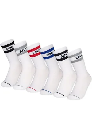 Converse 6-Pack Striped Logo Crew Socks