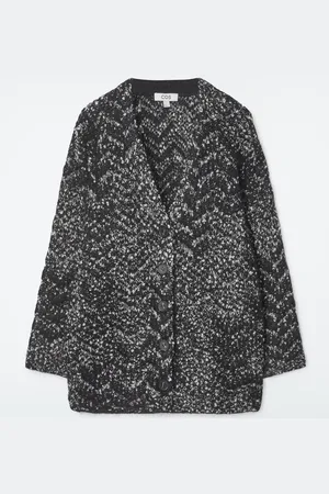 COS Cardigan Oversize In Misto Mohair Spigato