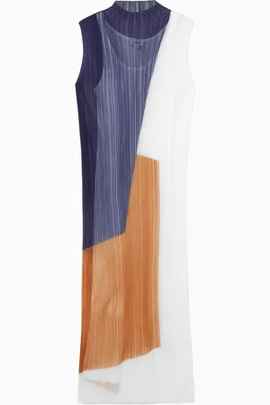 COS Abito Midi In Tessuto Plissé Velato