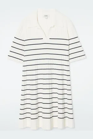 COS Mini Abito In Stile Polo In Maglia A Righe