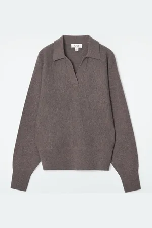 COS Maglione A Polo In Lana Con Maniche A Pipistrello