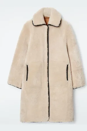 COS Cappotto In Shearling Con Finiture In Pelle