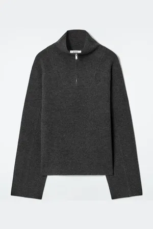 COS Maglione In Lana Merino Con Mezza Cerniera