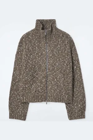 COS Cardigan Pesante In Lana Screziata Con Cerniera