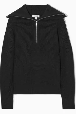 COS Maglione Con Mezza Cerniera In Lana E Cotone