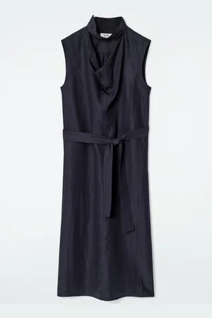 COS Abito Midi Con Scollo Drappeggiato Cut Out