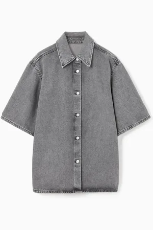 COS Camicia In Denim A Maniche Corte Taglio Rilassato