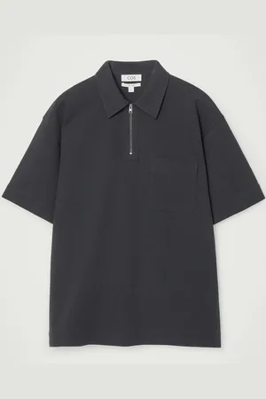 COS Polo In Twill Di Cotone Con Mezza Cerniera