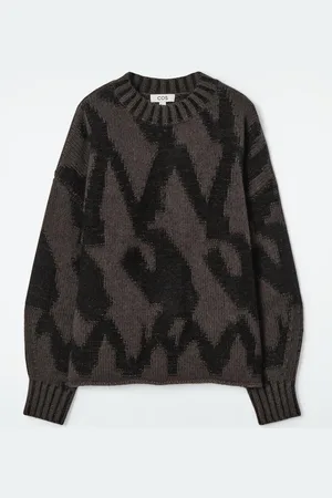 COS Maglione In Jacquard Di Lana Con Motivo Astratto