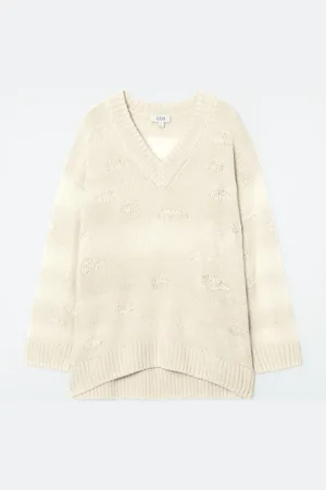 COS Maglione Sdrucito In Misto Lino A Righe