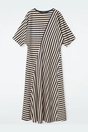 COS Abito Midi In Jersey A Righe