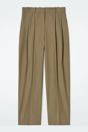 COS Pantaloni In Cotone A Gamba Larga Taglio Rilassato