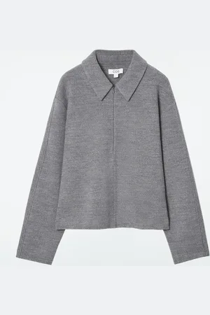 COS Cardigan Con Cerniera In Lana Cotta