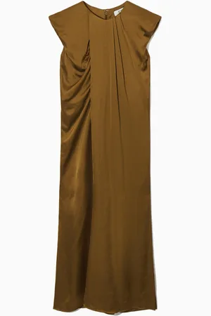 COS Abito Midi Drappeggiato Con Maniche Ad Aletta