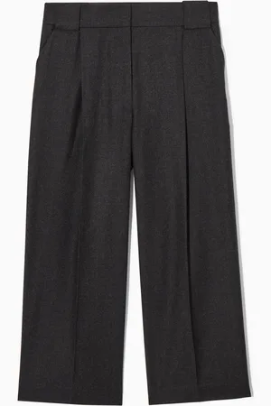 COS Pantaloni Culotte Flanella Di Lana Taglio Regolare
